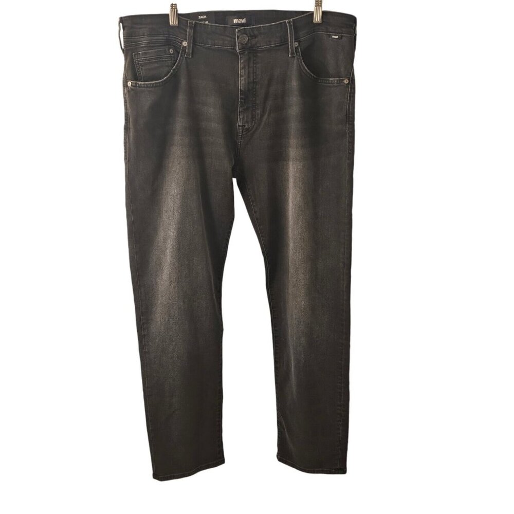 Mavi Zach Jeans 38x32 Grey Williamsburg Straight Leg New